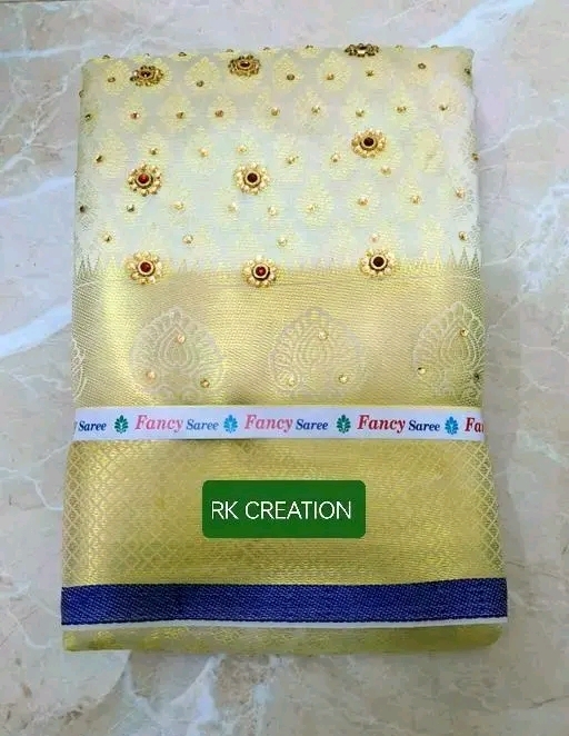 Banarshi Cream Silk Saree